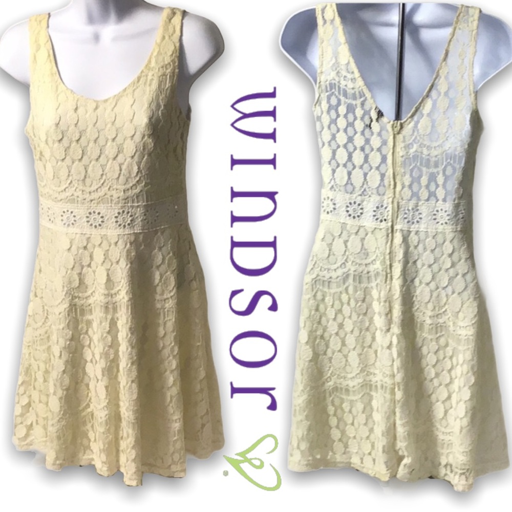 WINDSOR | Crochet Lace Sheer Back Dress